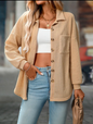 Waffle knit button up shirt - casual