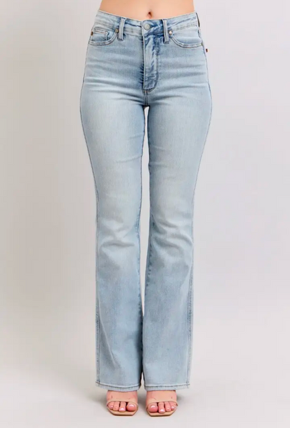 High Waisted Multi-Inseam Tummy Control Bootcut Jeans (Long)