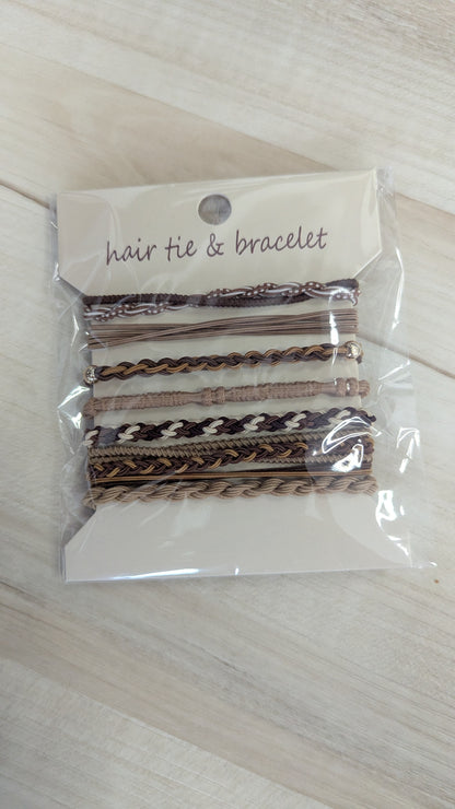 Boho dual Function Knot bracelet hair ties