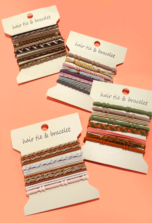 Boho dual Function Knot bracelet hair ties