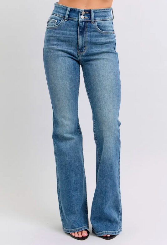 Judy Blue High waisted flare with button pockets