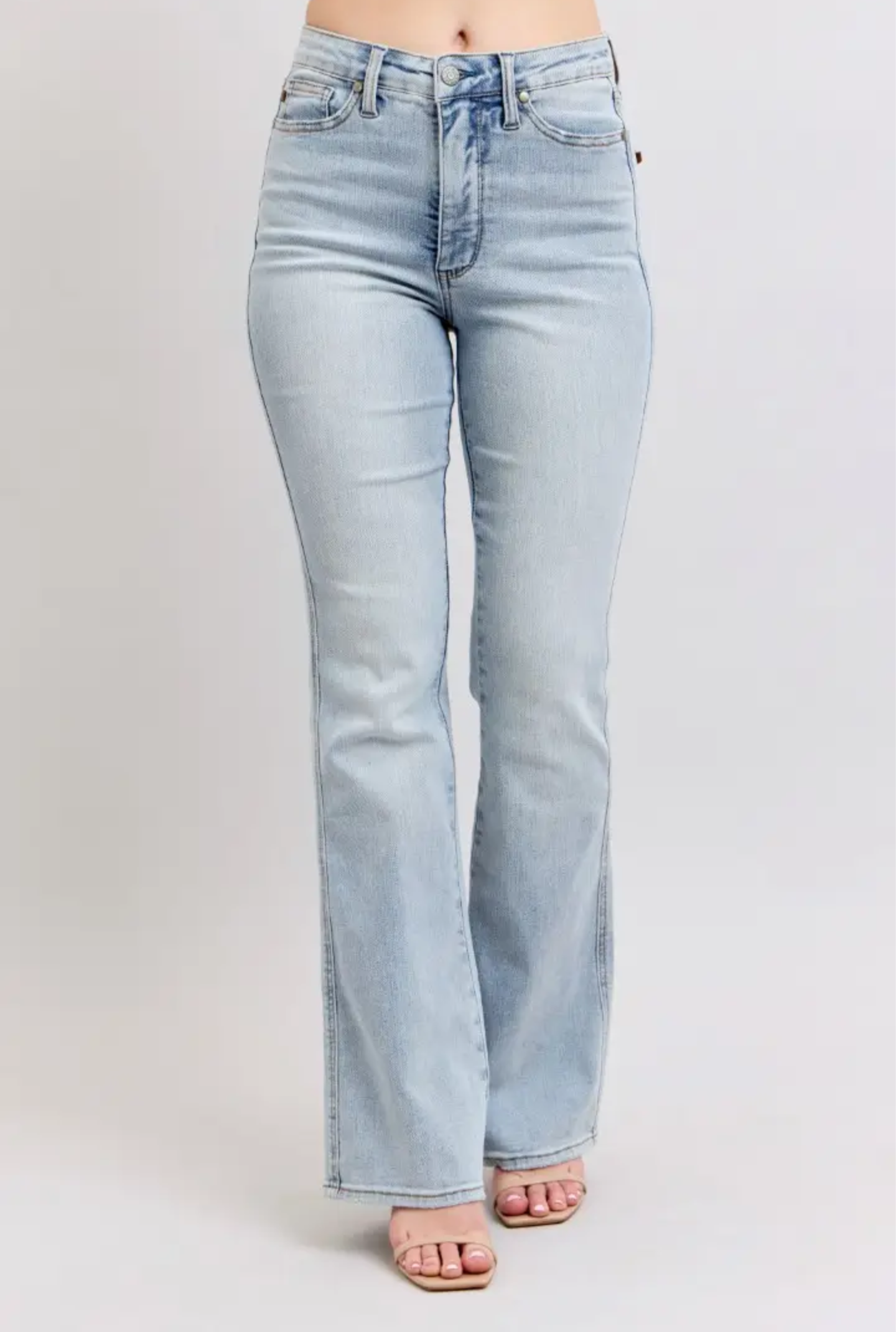 High Waisted Multi-Inseam Tummy Control Bootcut Jeans (Long)