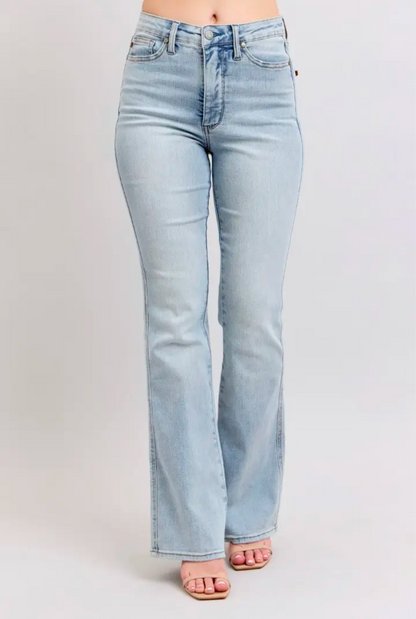 High Waisted Multi-Inseam Tummy Control Bootcut Jeans (Long)
