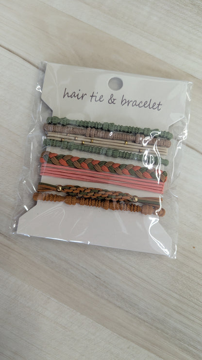 Boho dual Function Knot bracelet hair ties