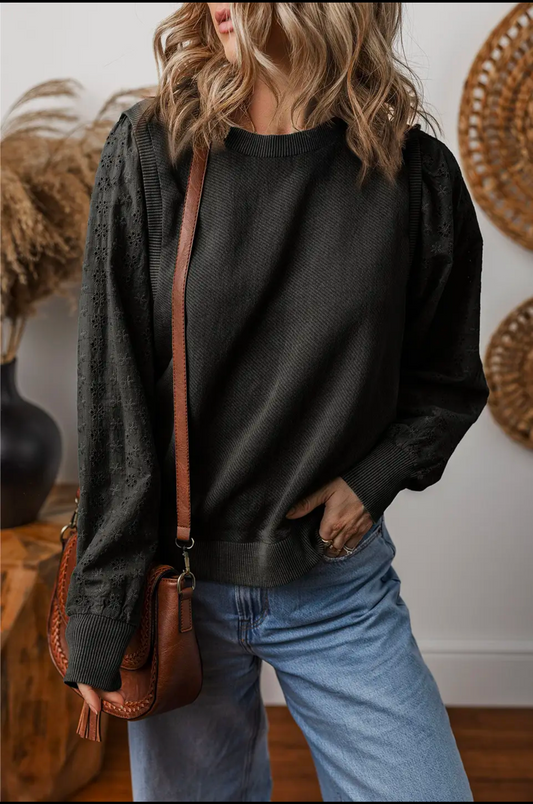 Cutout Design Pullover